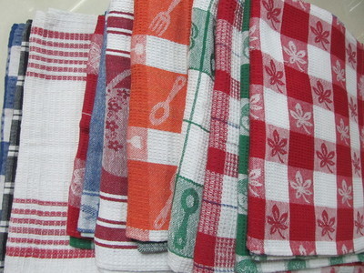 專業批發工廠直銷 華夫格茶巾、提花茶巾、色織茶巾，盡在義烏帝人日用品